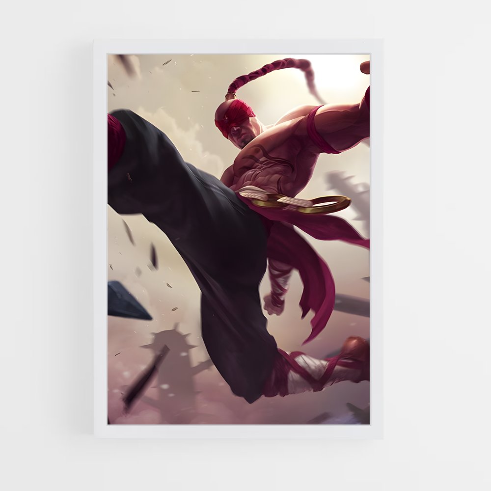 Poster L'Ascension de Lee Sin – affiche League Of Legends (vue 3)
